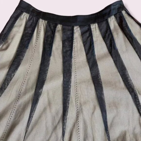 INC Midi Tan and Black Skirt. Size: small. - Picture 2 of 5
